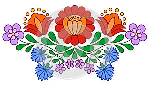 Traditional Hungarian folk embroidery pattern