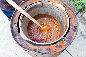 Traditional hungarian soup goulash