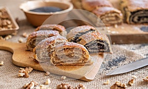 A traditional Hungarian sweets called Bejgli