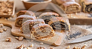 A traditional Hungarian sweets called Bejgli