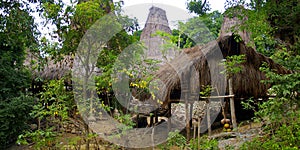 Traditional hut of inhabitant in sumba island