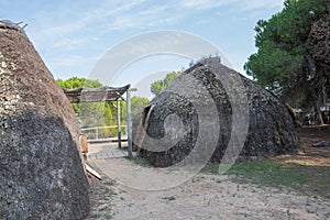 Traditional huts along the Poblado de la Plancha footpath photo