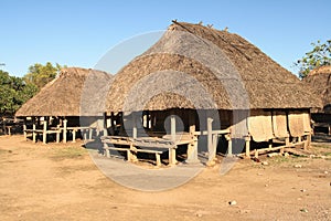 Traditional huts in West Timor, Indonesia photo