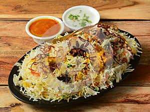 Traditional Hyderabadi Chicken dum Biryani