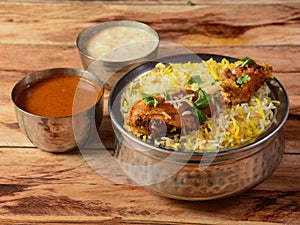 Traditional Hyderabadi Chicken dum Biryani