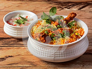 Traditional Hyderabadi Chicken dum Biryani