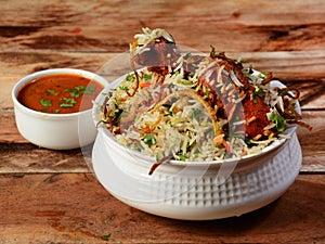 Traditional Hyderabadi Chicken dum Biryani