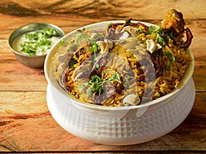 Traditional Hyderabadi Chicken dum Biryani