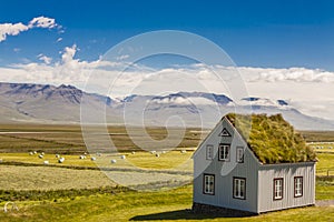 Traditional Icelandic building - Glaumbar farm.