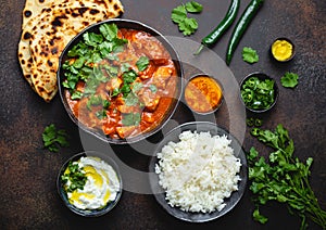 Traditional Indian dish Chicken tikka masala