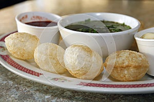 Traditional indian drink and food