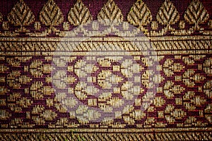 Traditional Indian fabric texture with patterns can be used as b