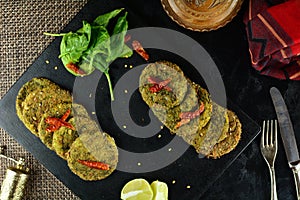 A traditional Indian Hara Bhara Kebab