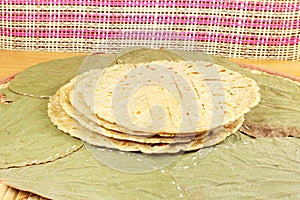 Traditional indian home made roti chapati paratha indian flat bread or indian tortilla nan