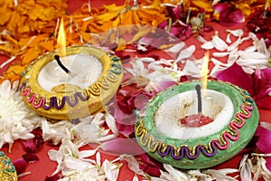 Traditional Indian lamps- Diwali