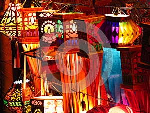 Traditional Indian lanterns for sale on the occassion of Diwali