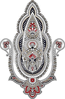 Traditional Indian Paisley motif photo