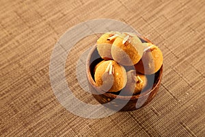 Traditional Indian Sweet / Dessert - Round Balls made of Gram Flour