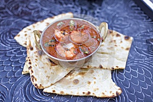 Traditional indian tikka Prawn Vindaloo photo