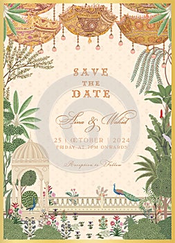 Traditional Indian Wedding Invitation Card Design