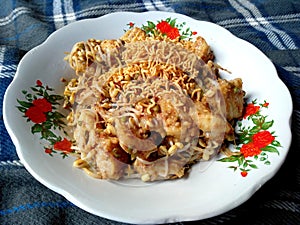 traditional indonesian culinary food. Makanan Tipat Cantok Bali or Ketoprak