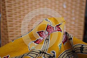 A traditional Indonesian fabric, namely batik cloth which has unique and different patterns and image motifs for each region