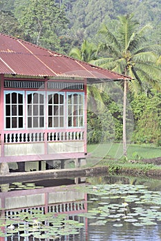 Traditional indonesian house among r