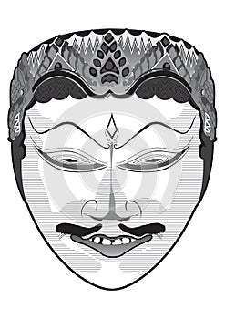 Traditional Indonesian Mask In Vector