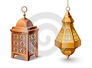 Traditional Islam lantern with oriental ornament