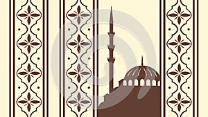 Traditional Islamic Mosque Pattern Design, vector design Generative AI