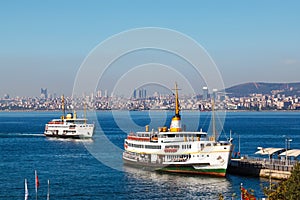 Traditional Istanbul passenger ferry photo