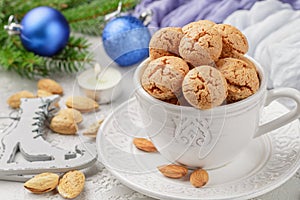 Traditional italian almond cookies - amaretti