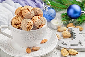 Traditional italian almond cookies - amaretti