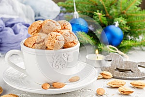 Traditional italian almond cookies - amaretti