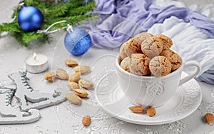 Traditional italian almond cookies - amaretti