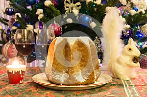 Traditional Italian Christmas Cake Pandoro photo