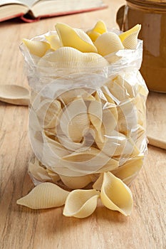 Traditional Italian conchiglioni rigati