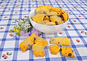 Traditional Italian cuisine cookies on the table