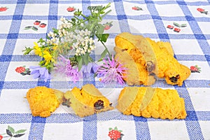 Traditional Italian cuisine cookies on the table