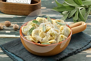 Traditional Italian dumpling pasta tortellini photo