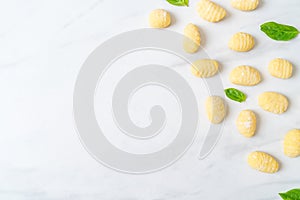 Traditional Italian gnocchi pasta - uncooked