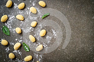 Traditional Italian gnocchi pasta - uncooked