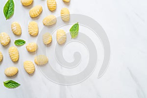 Traditional Italian gnocchi pasta - uncooked