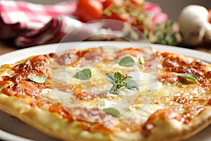 Traditional Italian Margherita pizza