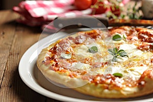 Traditional Italian Margherita pizza