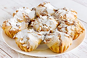 Traditional italian pastries soffioni photo