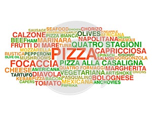 Traditional Italian pizza types