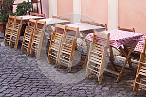 Traditional Italian street restaurant