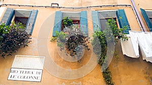 Traditional Italian windows in Venice