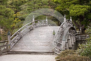 Traditional Japanese arched bridge